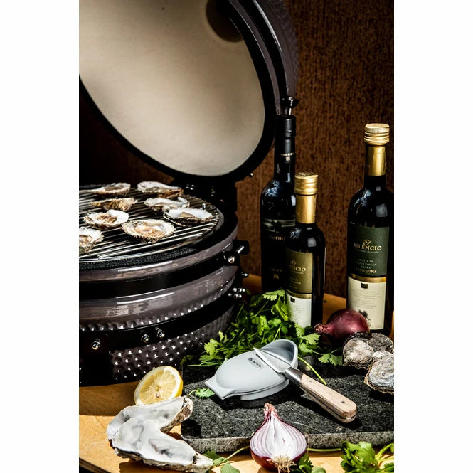 Laguiole Style de Vie Oestermes met Oesterhouder - Eikenhout