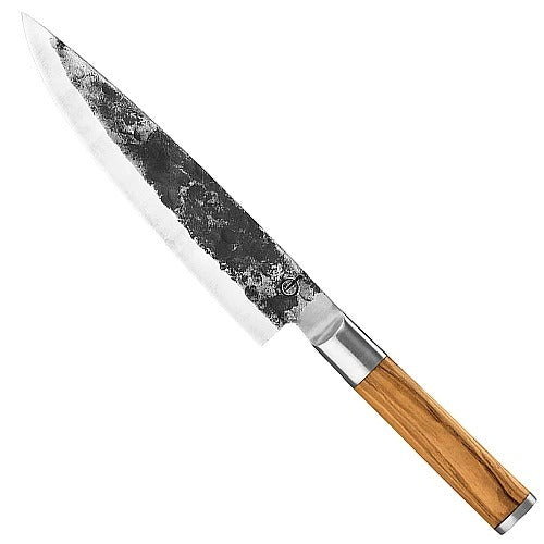 Forged Olive Koksmes - 20 cm op witte achtergrond