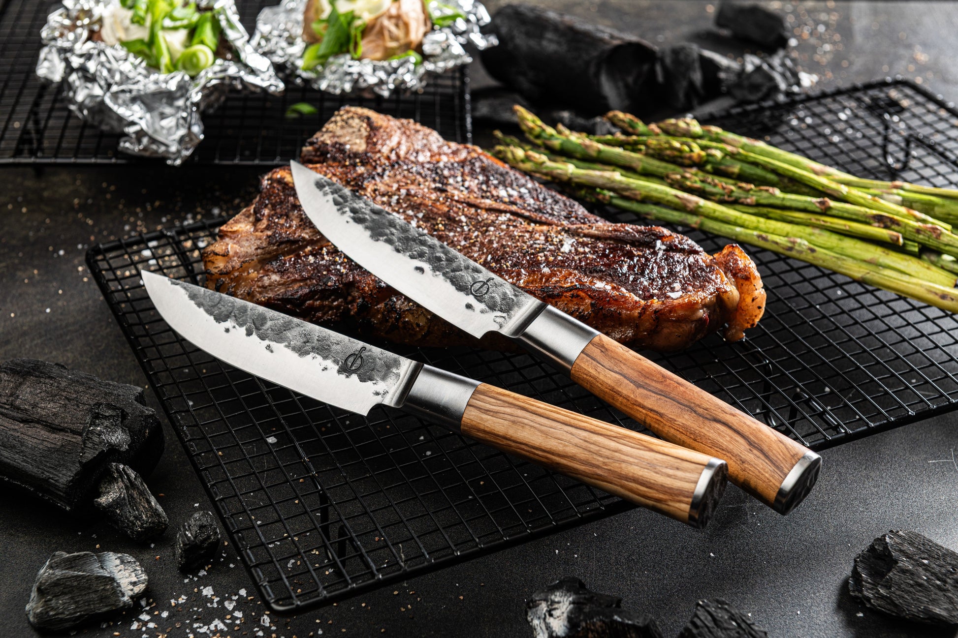Forged Olive Steakmessenset XXL 4-delig