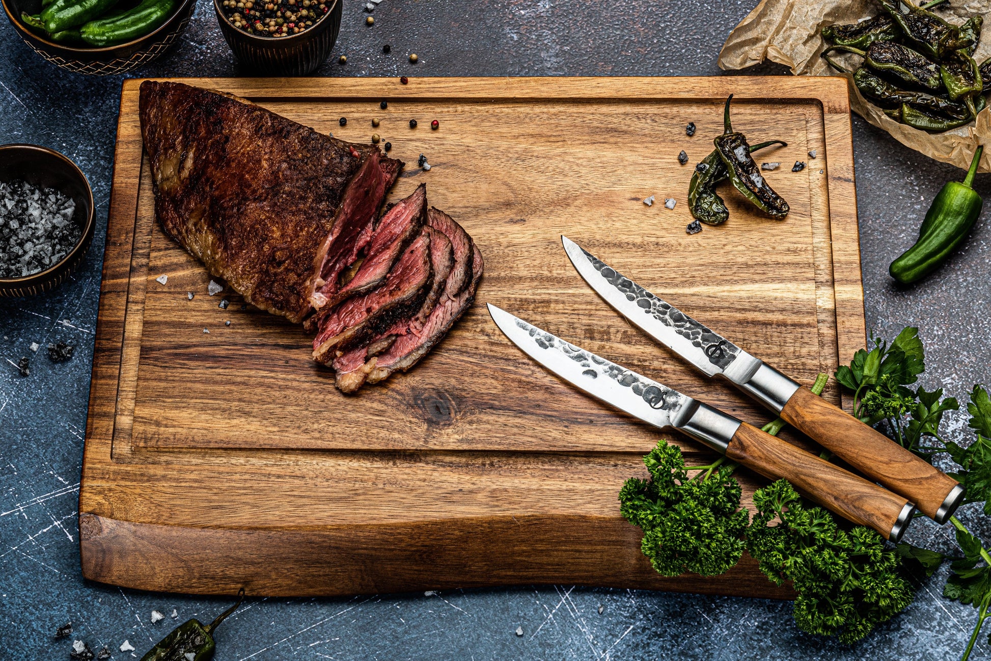 Forged Olive Steakmessenset 4-delig