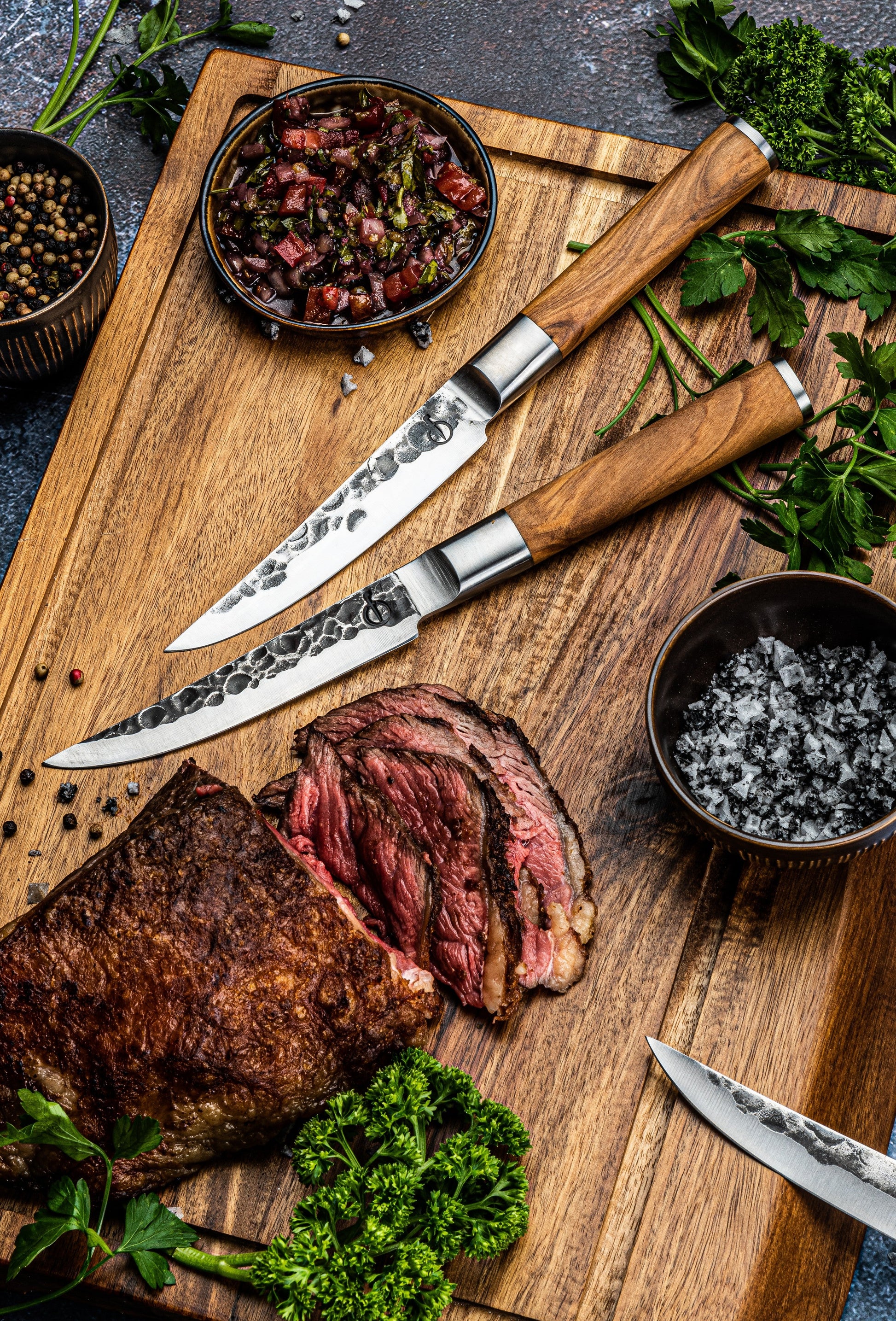 Forged Olive Steakmessenset 4-delig