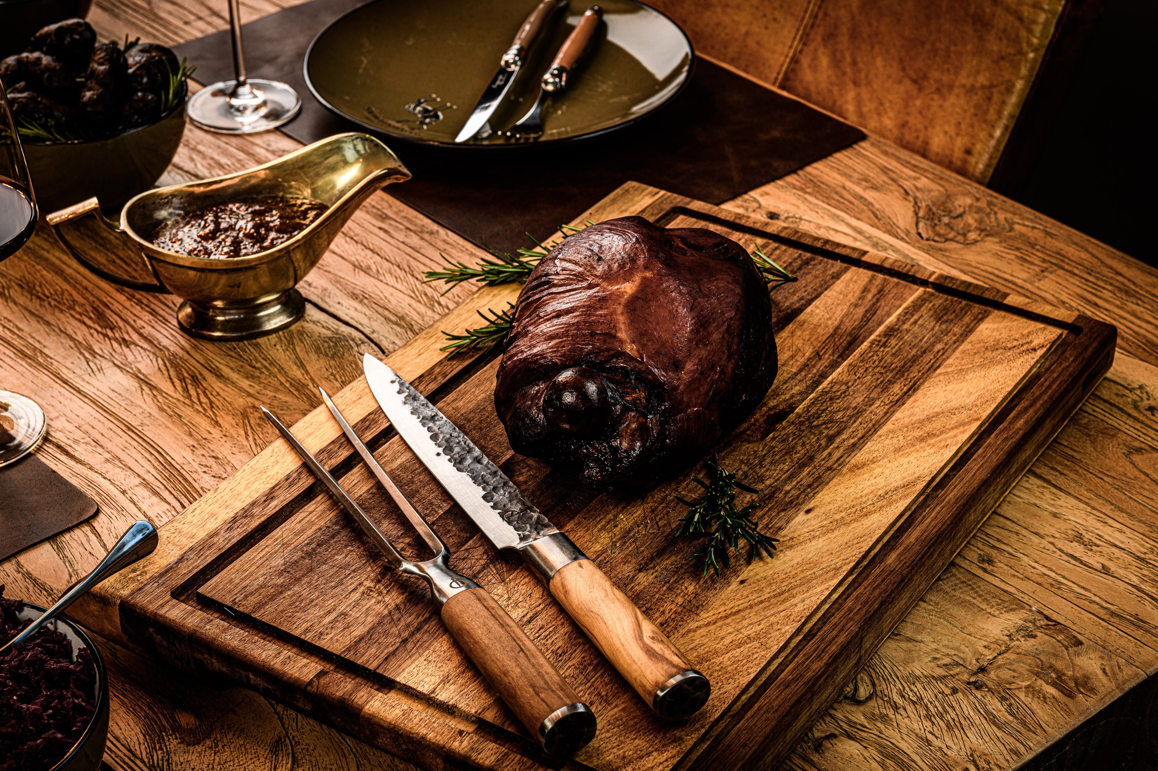 Forged Olive Trancheervork - 31 cm
