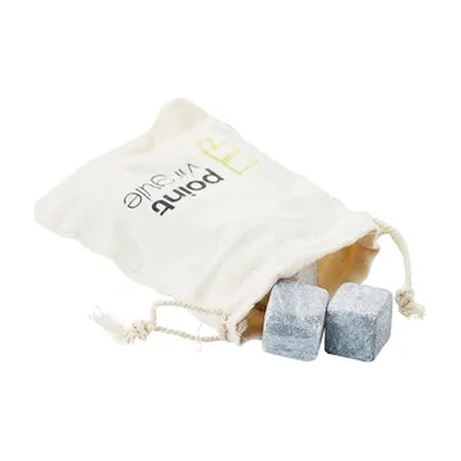 Point-Virgule Whiskey Stones - 9 stuks op witte achtergrond