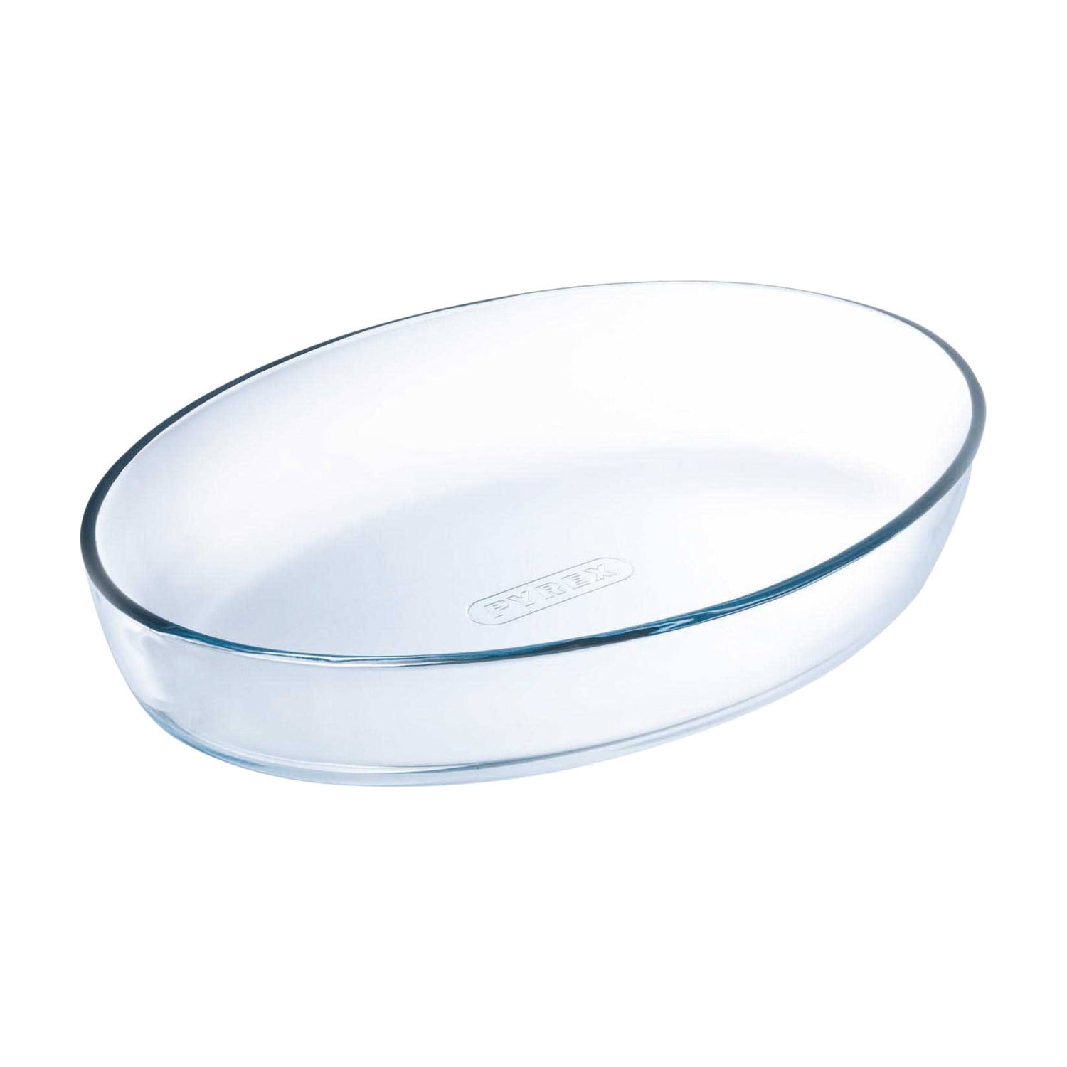 Pyrex Ovenschaal Essentials Ovaal Transparant - 3 liter op witte achtergrond