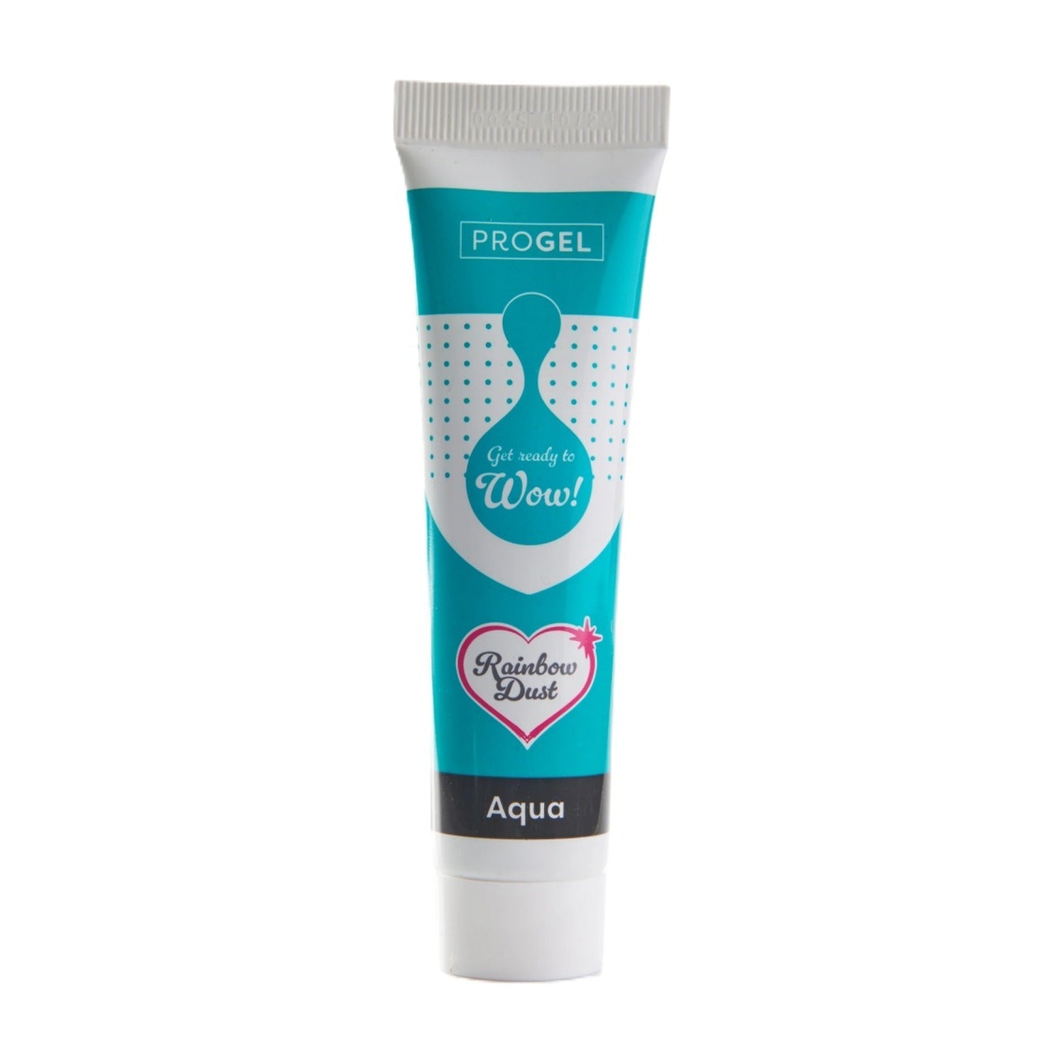Rainbow Dust Progel Kleurstof - Aqua op witte achtergrond
