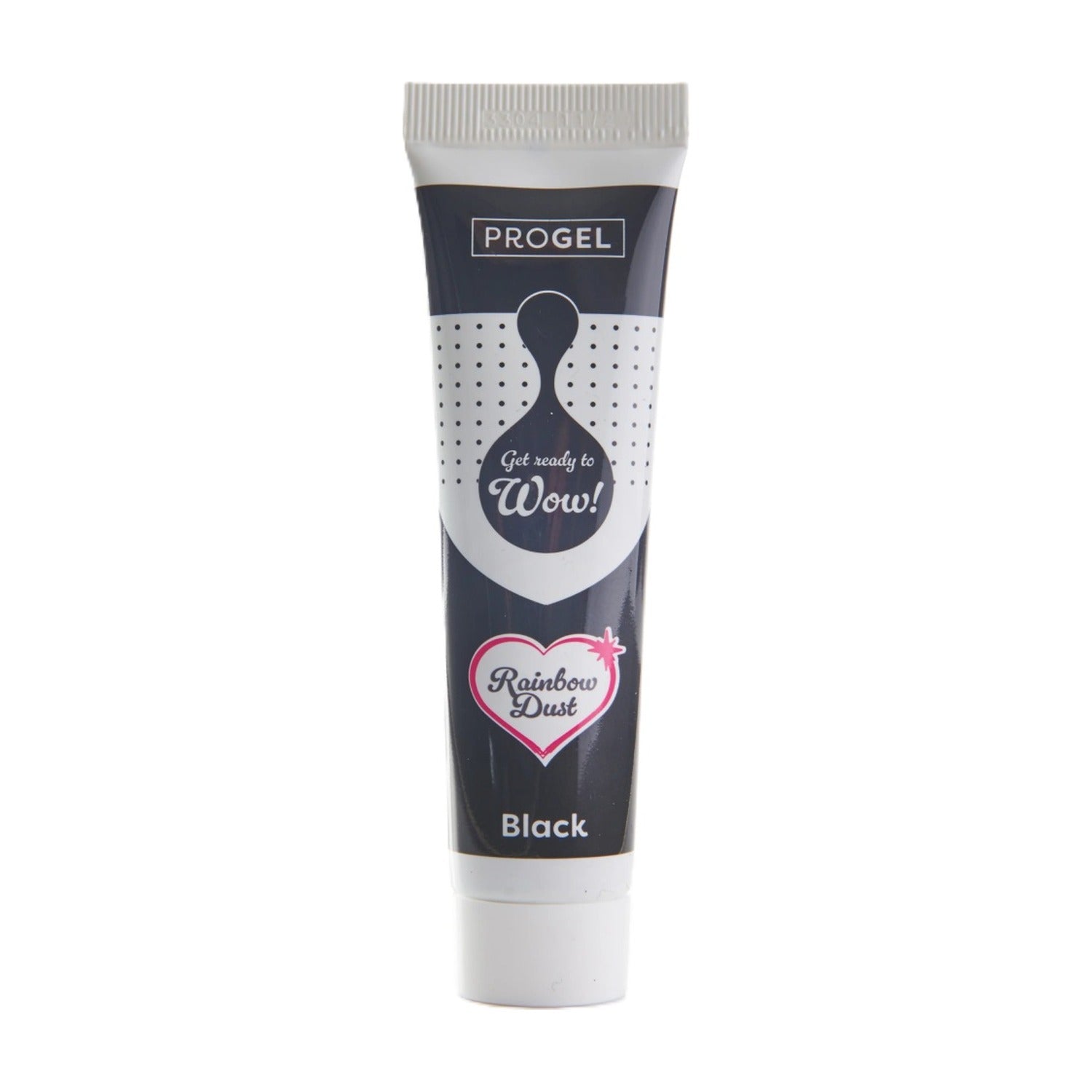 Rainbow Dust Progel Kleurstof - Zwart op witte achtergrond
