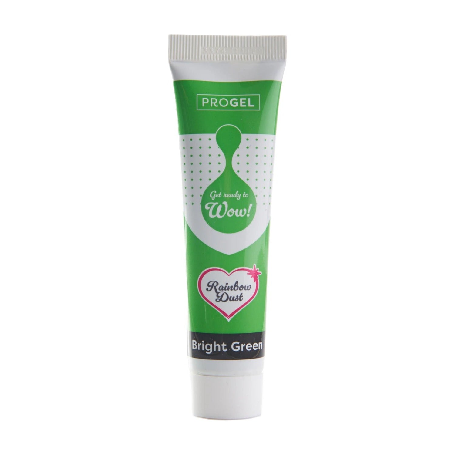 Rainbow Dust Progel Kleurstof - Bright Green op witte achtergrond