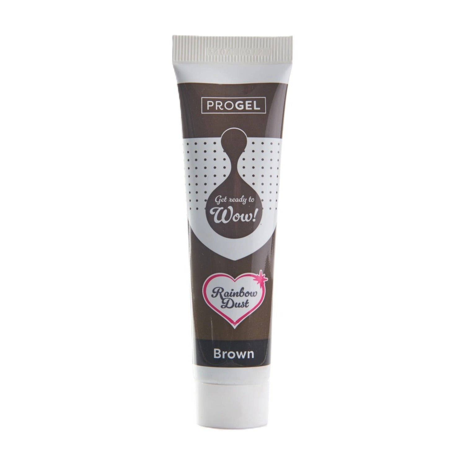 Rainbow Dust Progel Kleurstof - Brown op witte achtergrond