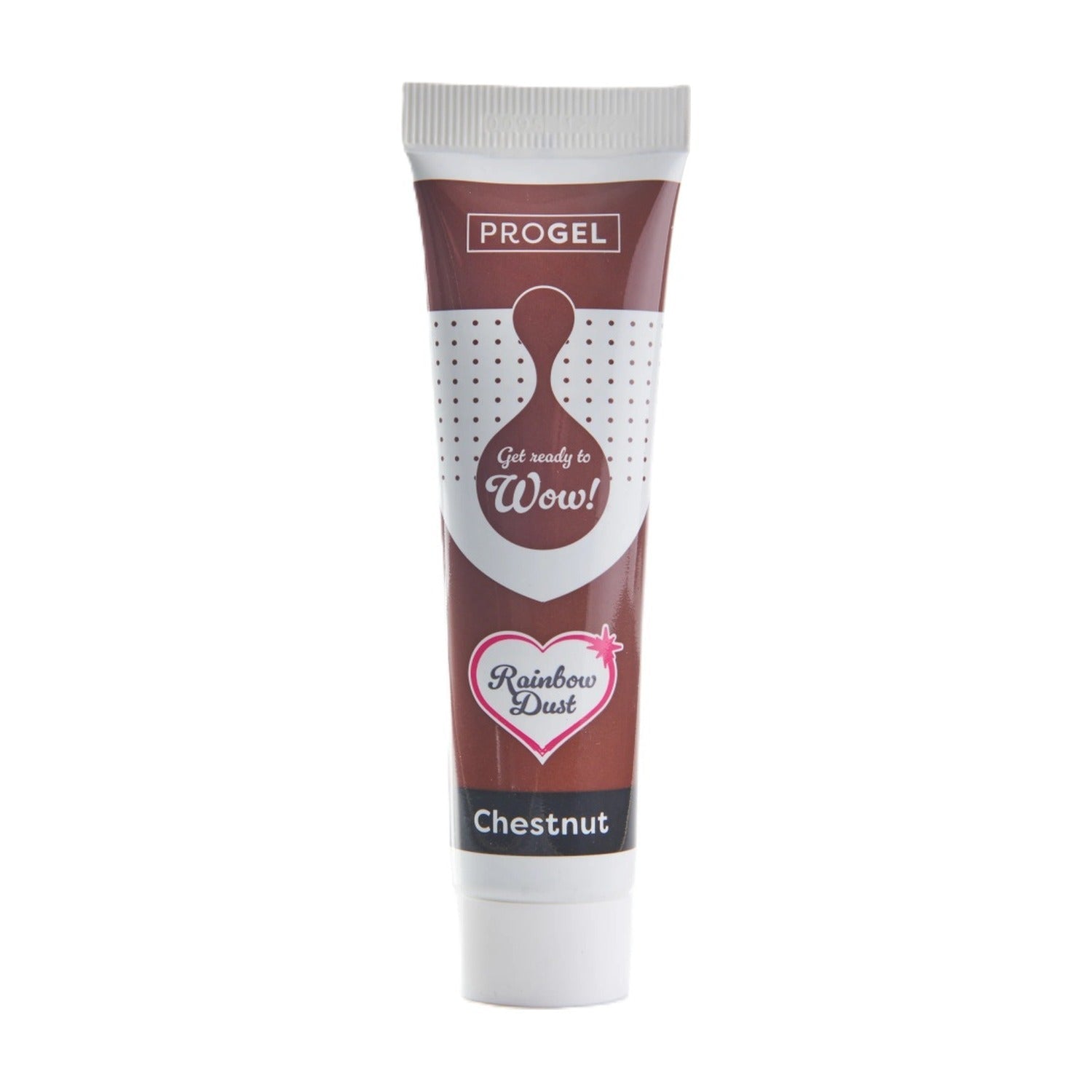 Rainbow Dust Progel Kleurstof - Chestnut op witte achtergrond