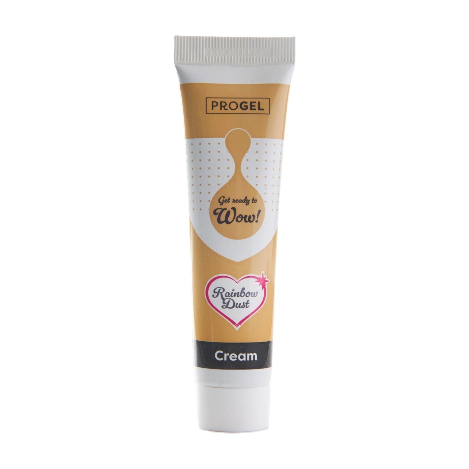 Rainbow Dust Progel Kleurstof - Cream op witte achtergrond