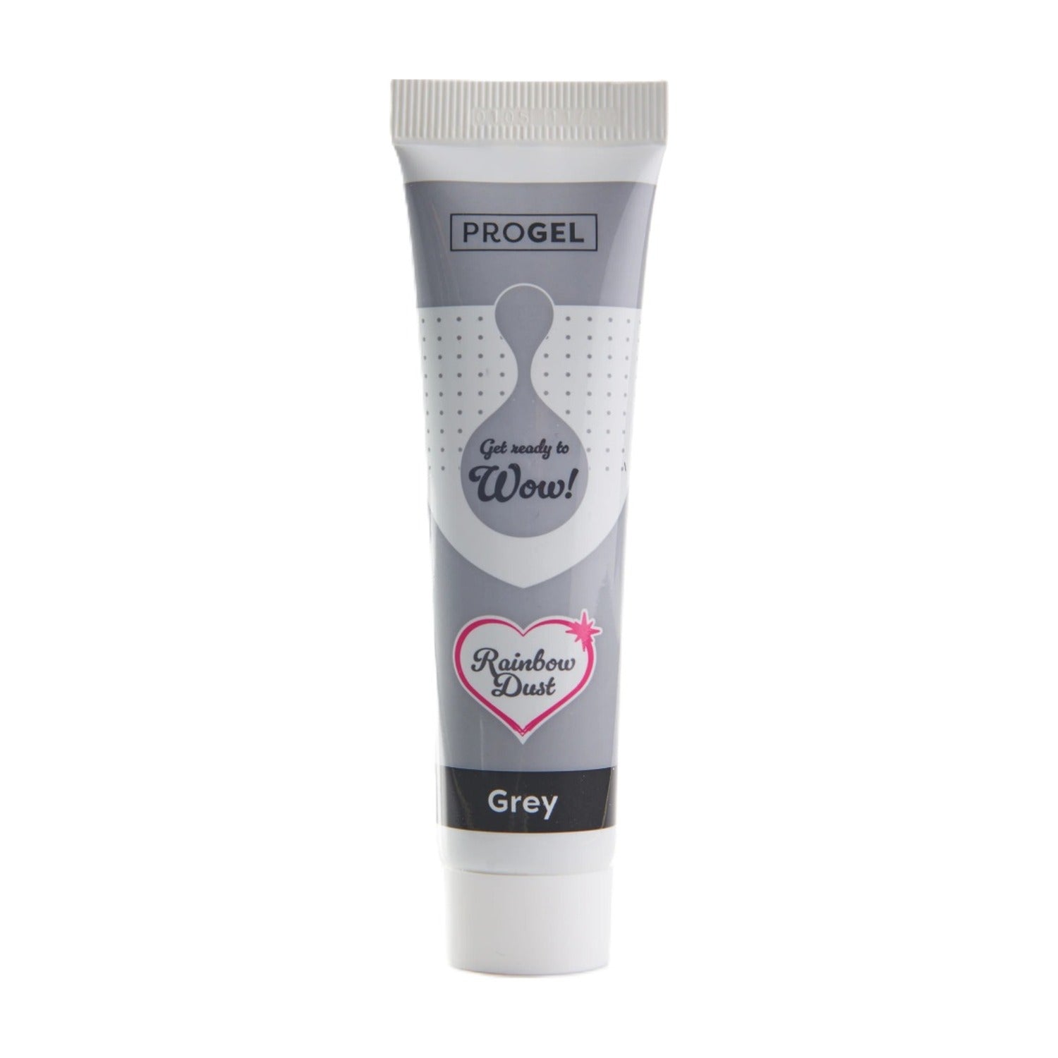 Rainbow Dust Progel Kleurstof - Grey op witte achtergrond