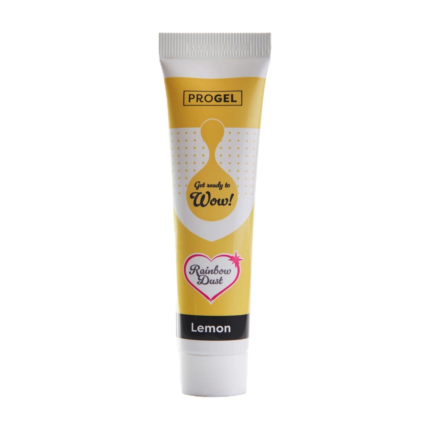 Rainbow Dust Progel Kleurstof - Lemon op witte achtergrond
