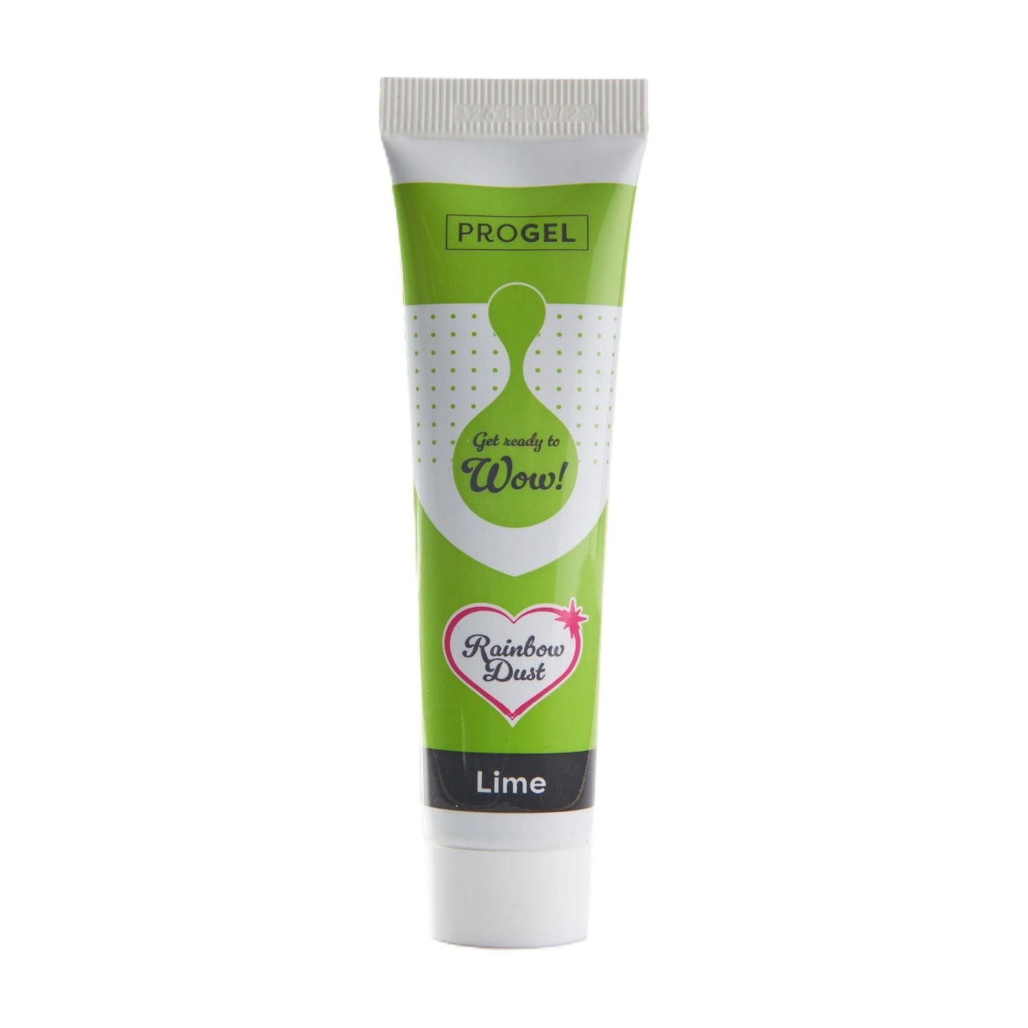 Rainbow Dust Progel Kleurstof - Lime Green op witte achtergrond