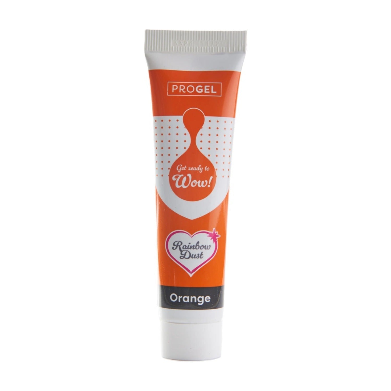 Rainbow Dust Progel Kleurstof - Orange op witte achtergrond