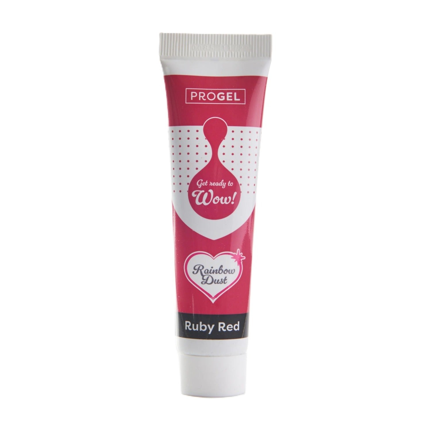 Rainbow Dust Progel Kleurstof - Ruby op witte achtergrond