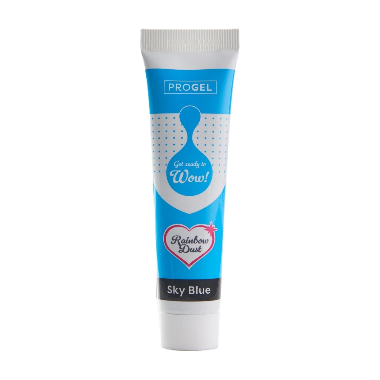 Rainbow Dust Progel Kleurstof - Sky Blue op witte achtergrond