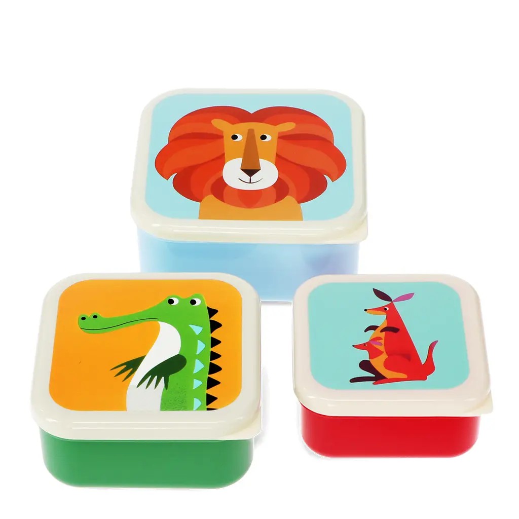 Rex Snackdoosjes 3-delig - Colourful Creatures op witte achtergrond