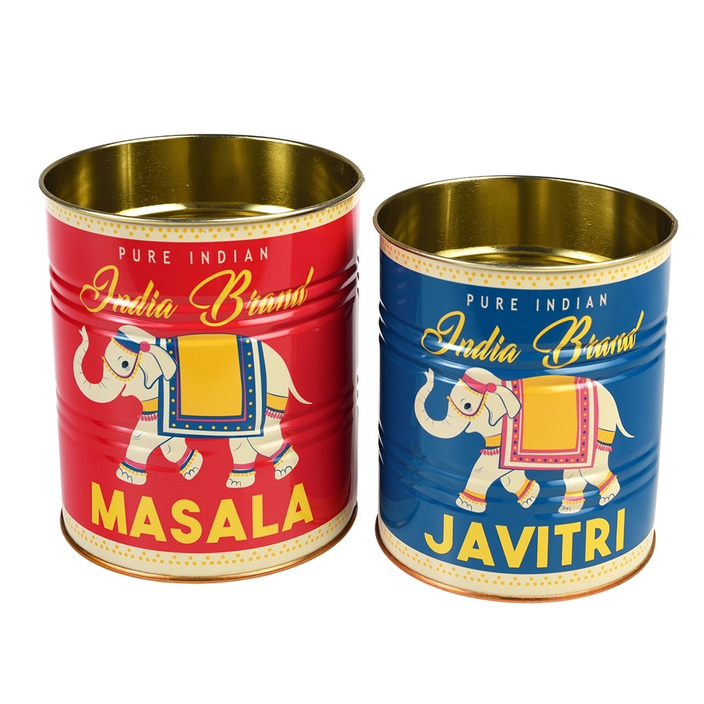Rex Opbergblikken Medium 2-delig - Masala & Javitri op witte achtergrond