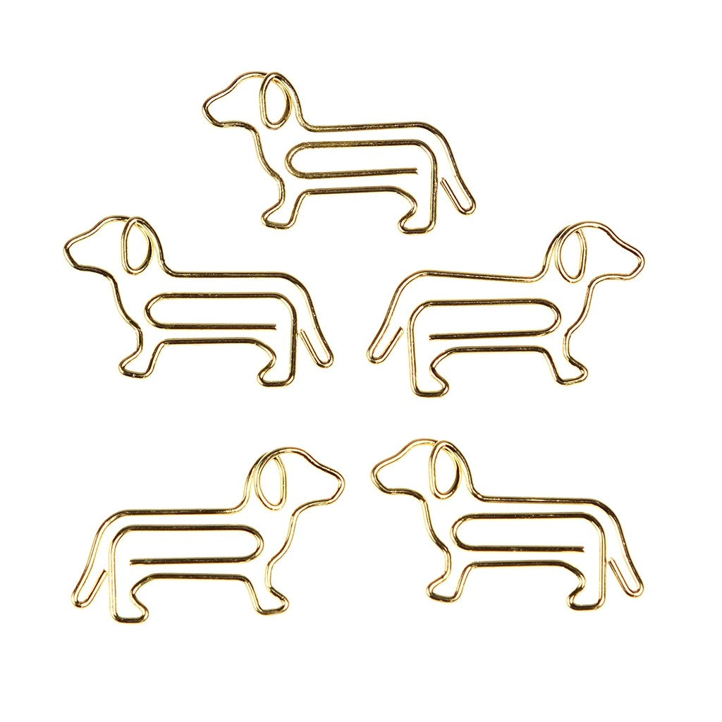 Rex Hondvormige Paperclips 5-delig - Best in Show op witte achtergrond