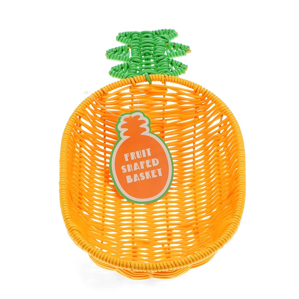 Rex Gevlochten Fruitmand - Ananas op witte achtergrond