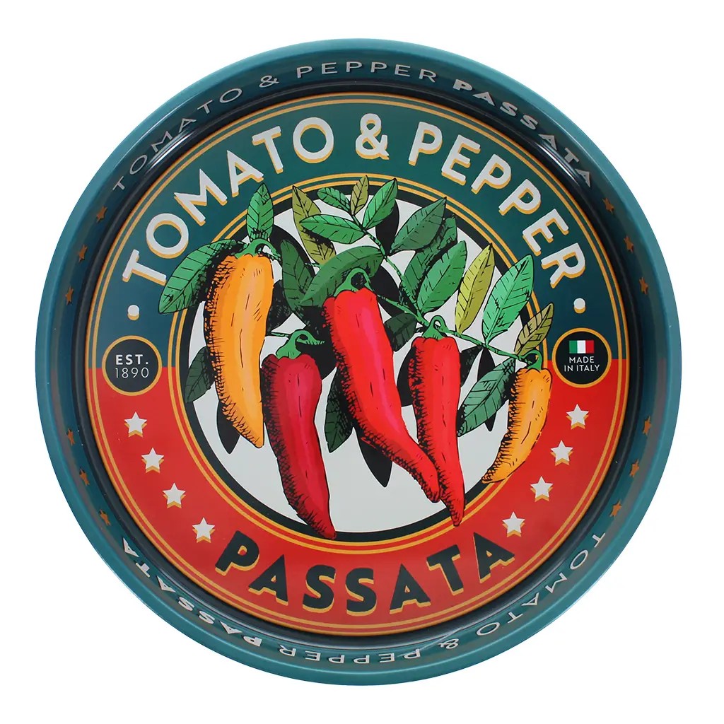 Rex Rond Metalen Dienblad 33 cm - Passata op witte achtergrond