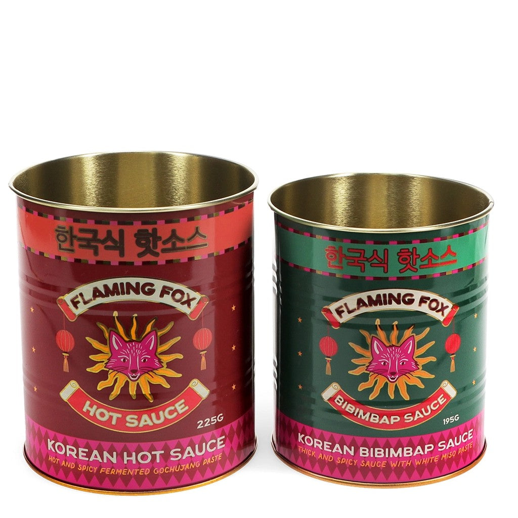 Rex Opbergblikken Medium 2-delig - Flaming Fox Sauces op witte achtergrond