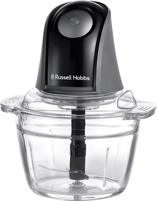 Russell Hobbs Mini Chopper Mat Zwart - 500 ml op witte achtergrond