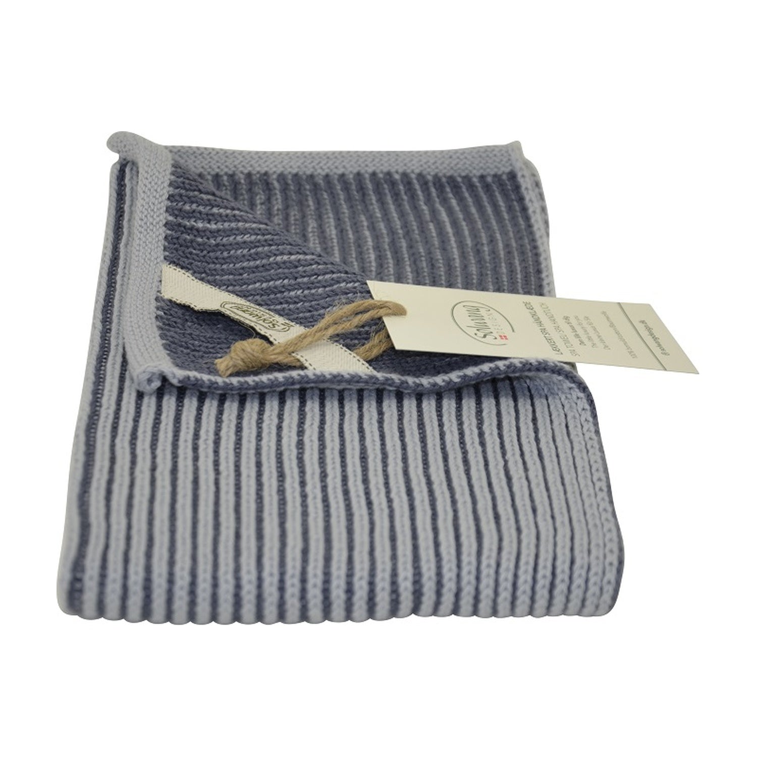 Solwang Design Keukendoek Rib - Stormy Grijs op witte achtergrond