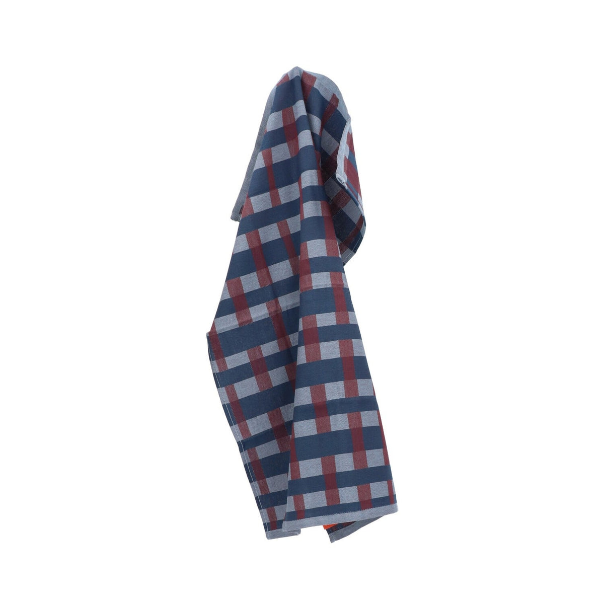Return to Sender Theedoek Geometric Sofia - Blue op witte achtergrond
