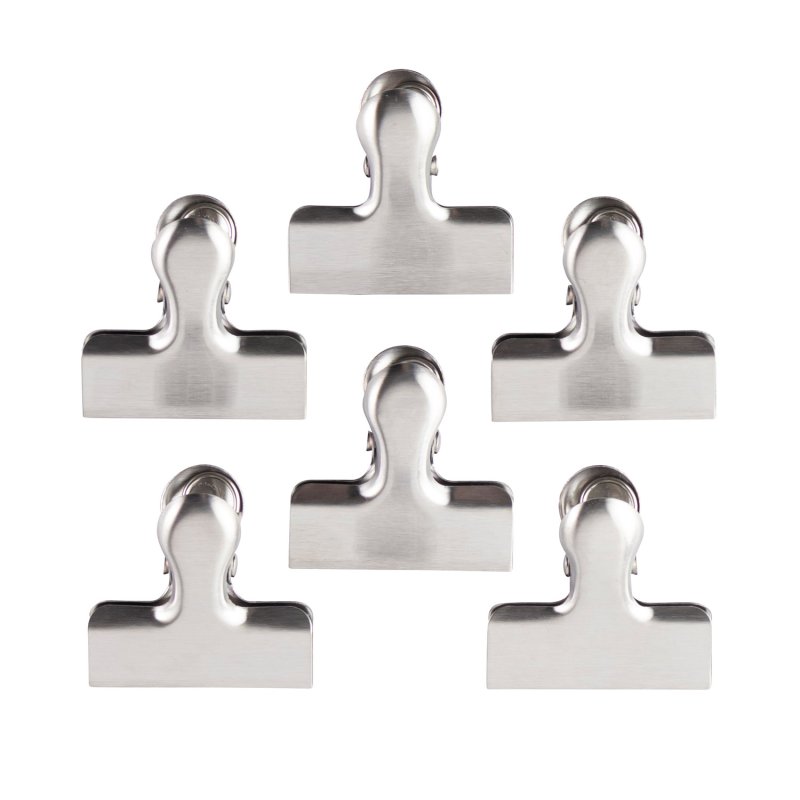 Taylor's Eye Witness Tasclips RVS Klein - Set van 6 op witte achtergrond