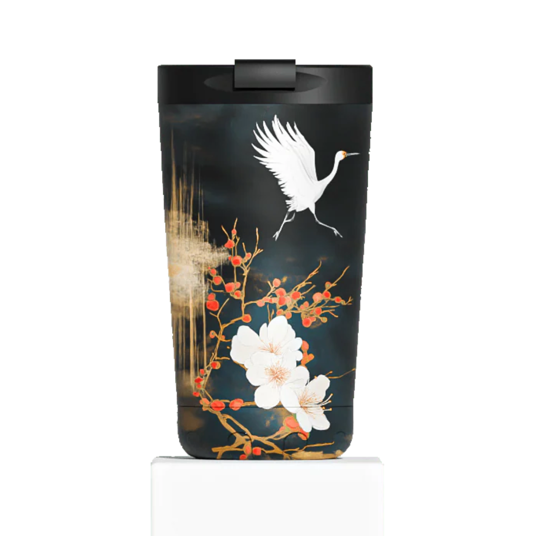IZY Thermosbeker Golden Blossom - 350 ml op witte achtergrond