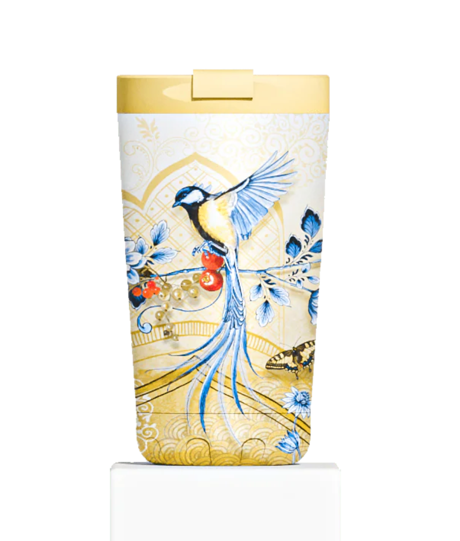 IZY Thermosbeker Saffron Gold - 350 ml op witte achtergrond