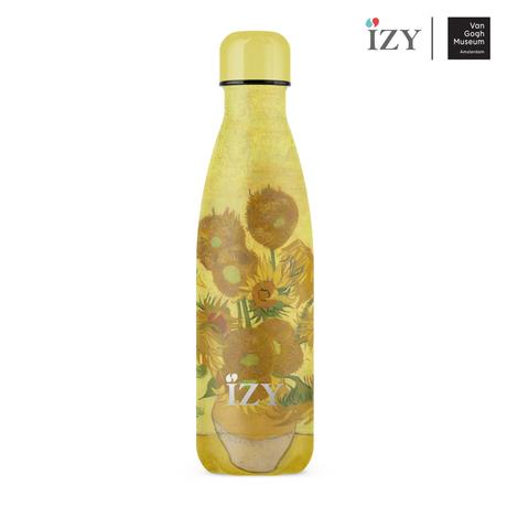 IZY Thermosfles Zonnebloem Van Gogh - 500 ml op witte achtergrond