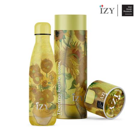 IZY Thermosfles Zonnebloem Van Gogh - 500 ml, sfeerbeeld