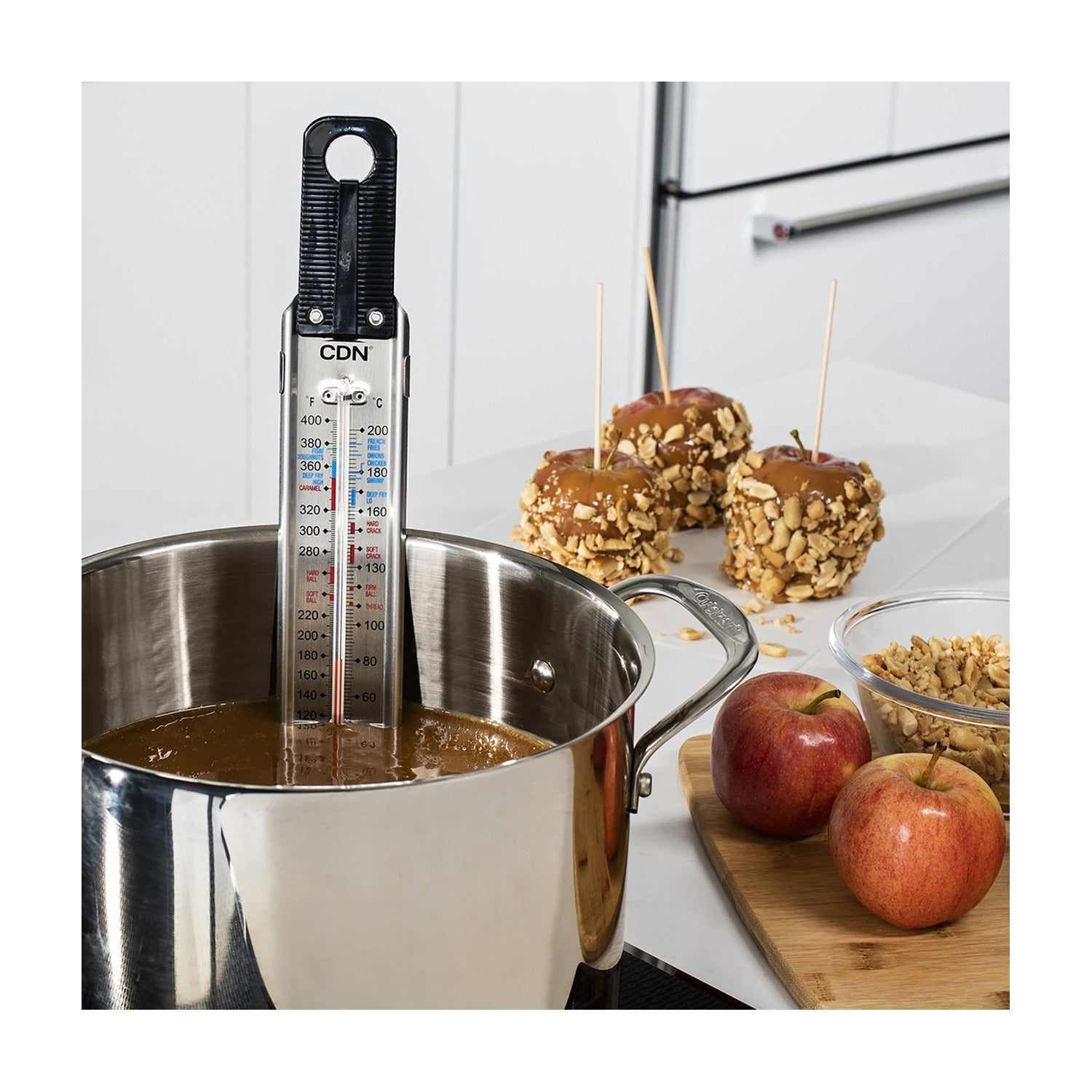 CDN Suiker/Frituurthermometer Profi op witte achtergrond