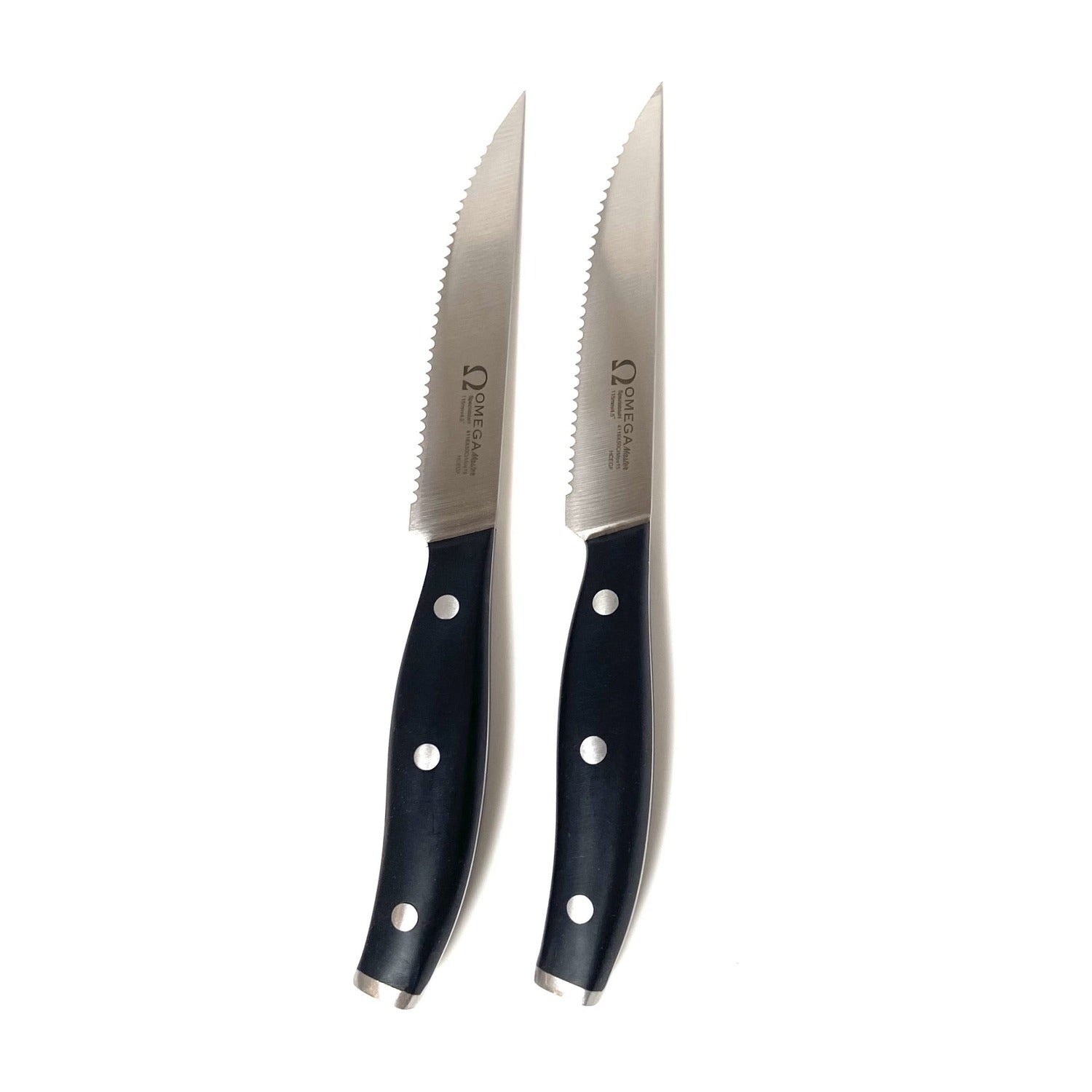 Omega Steakmessen - 2 stuks op witte achtergrond