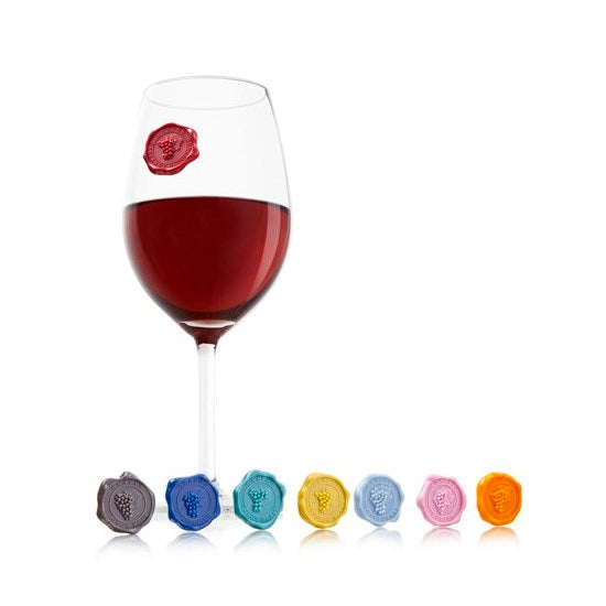 Vacuvin Glasmarkers Classic Grapes - 8 stuks op witte achtergrond