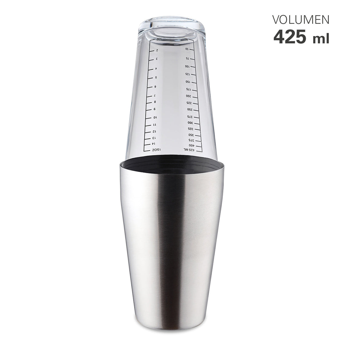 Weis Cocktailshaker Boston - 425 ml op witte achtergrond