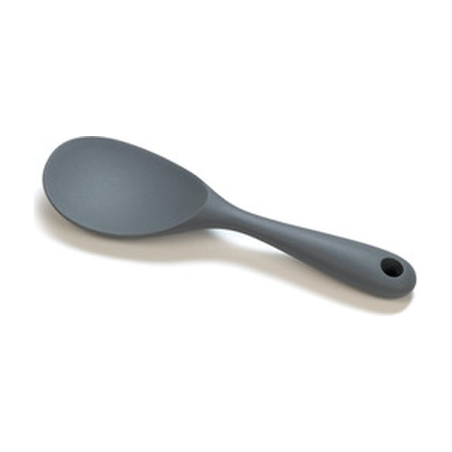Slowtime Siliconen Rijstlepel Grijs - 23 cm op witte achtergrond