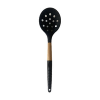Slowtime Siliconen Schuimspaan Zwart/Hout - 33 cm
