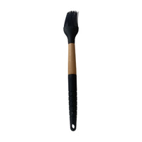 Slowtime Siliconen Invetkwast Small Zwart/Hout - 28 cm