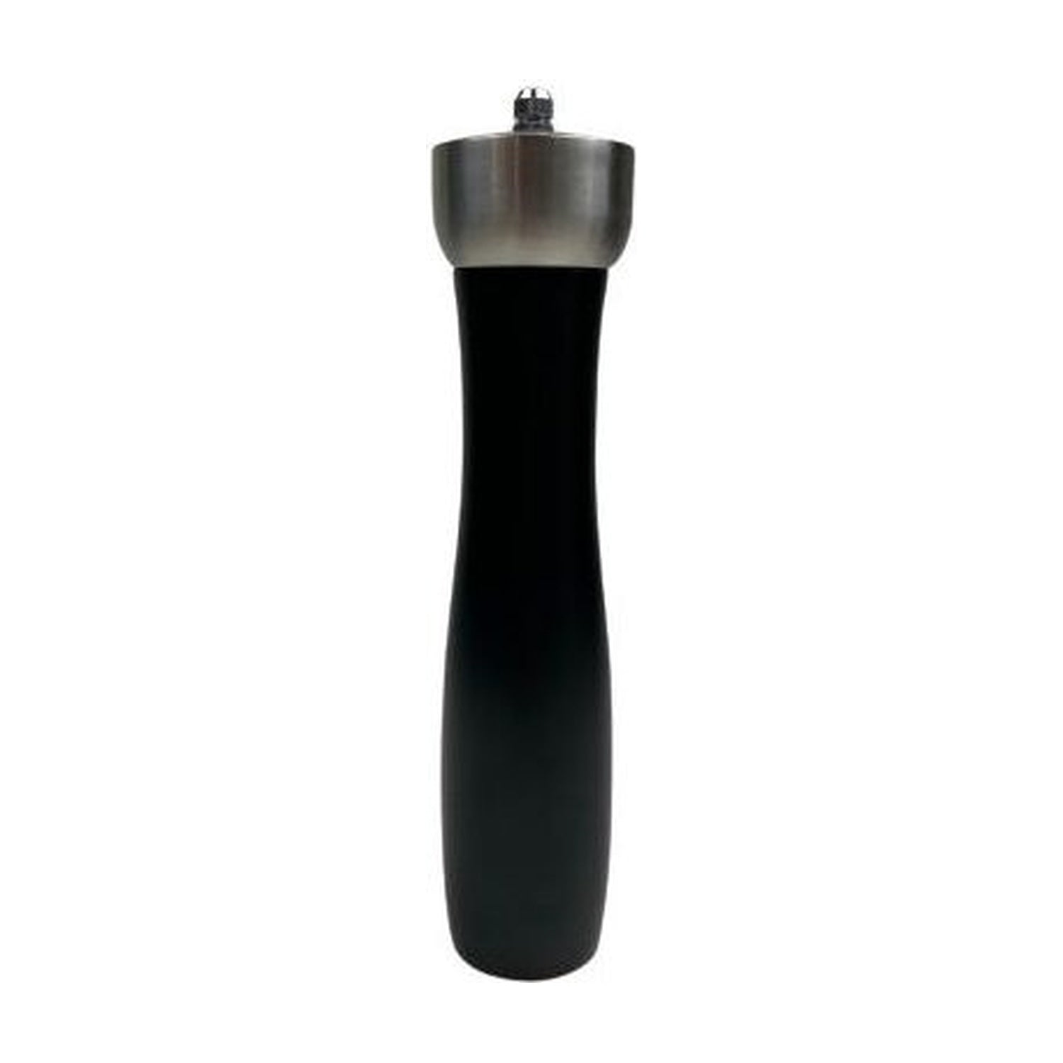 Woerdman Peper- of Zoutmolen Zwart/RVS - 25 cm op witte achtergrond