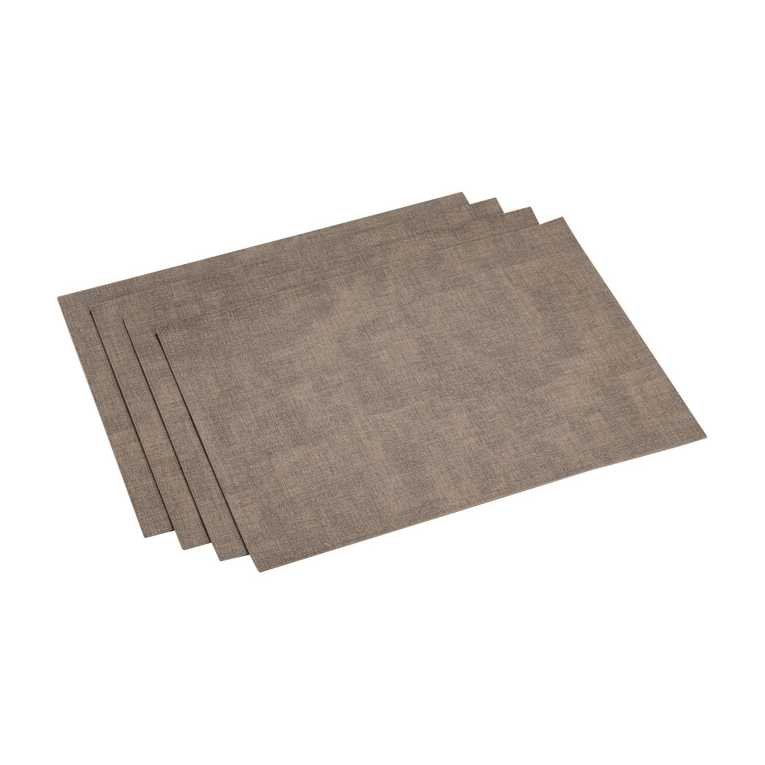 Woerdman Placemat Vegan Leather Rechthoekig - Donkerbruin op witte achtergrond