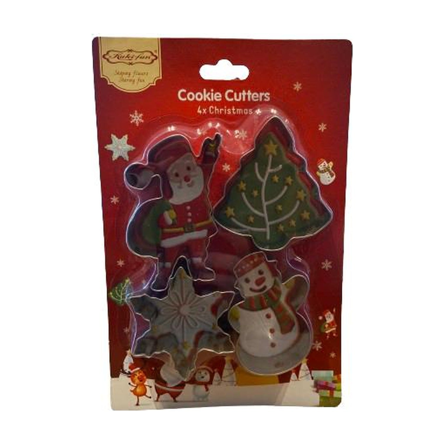 Culi1 Uitstekers Kerst 4-delig op witte achtergrond