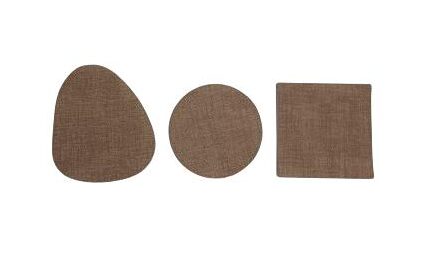 Woerdman Onderzetters Vegan Leather 4 stuks - Zalmroze op witte achtergrond