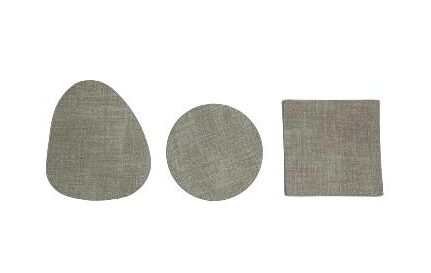 Woerdman Onderzetters Vegan Leather 4 stuks - Beige op witte achtergrond