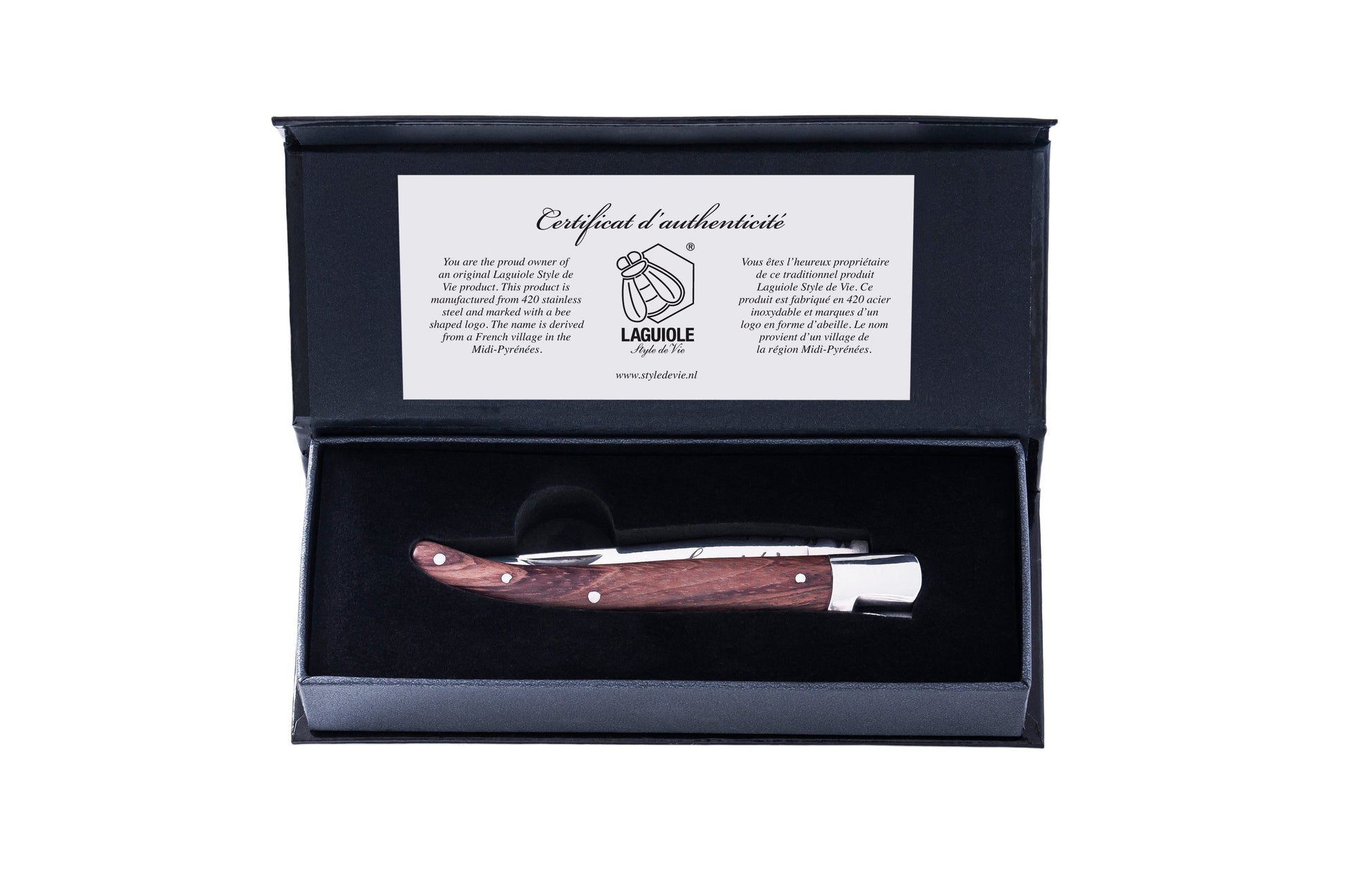 Laguiole Style de Vie Luxury Line Zakmes - Rozenhout