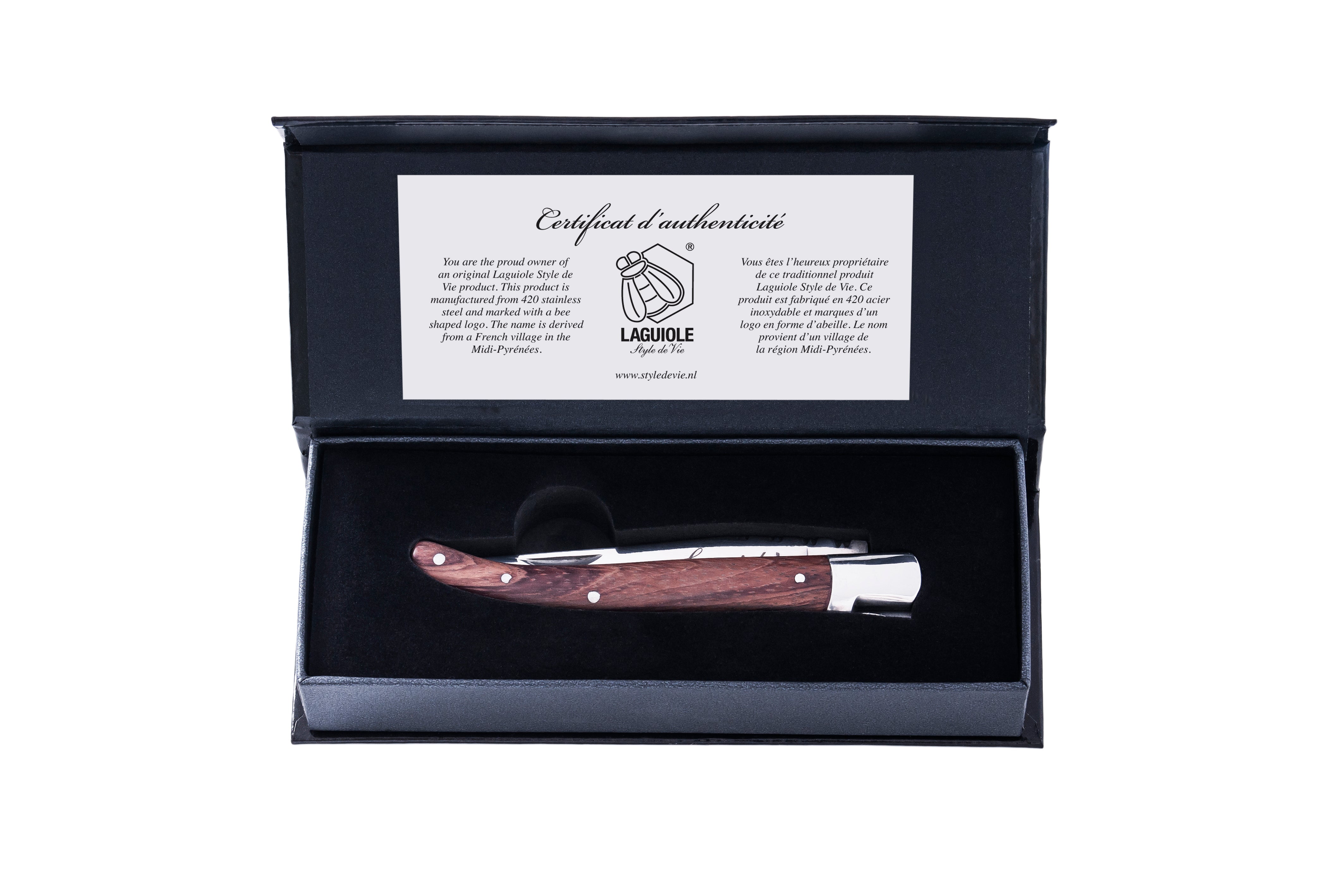 Laguiole Style de Vie Luxury Line Zakmes - Rozenhout