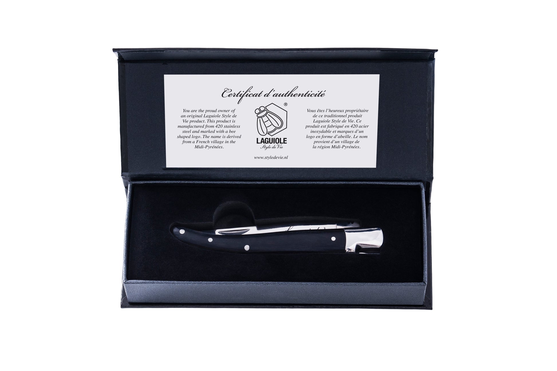 Laguiole Style de Vie Luxury Line Zakmes - Ebbenhout