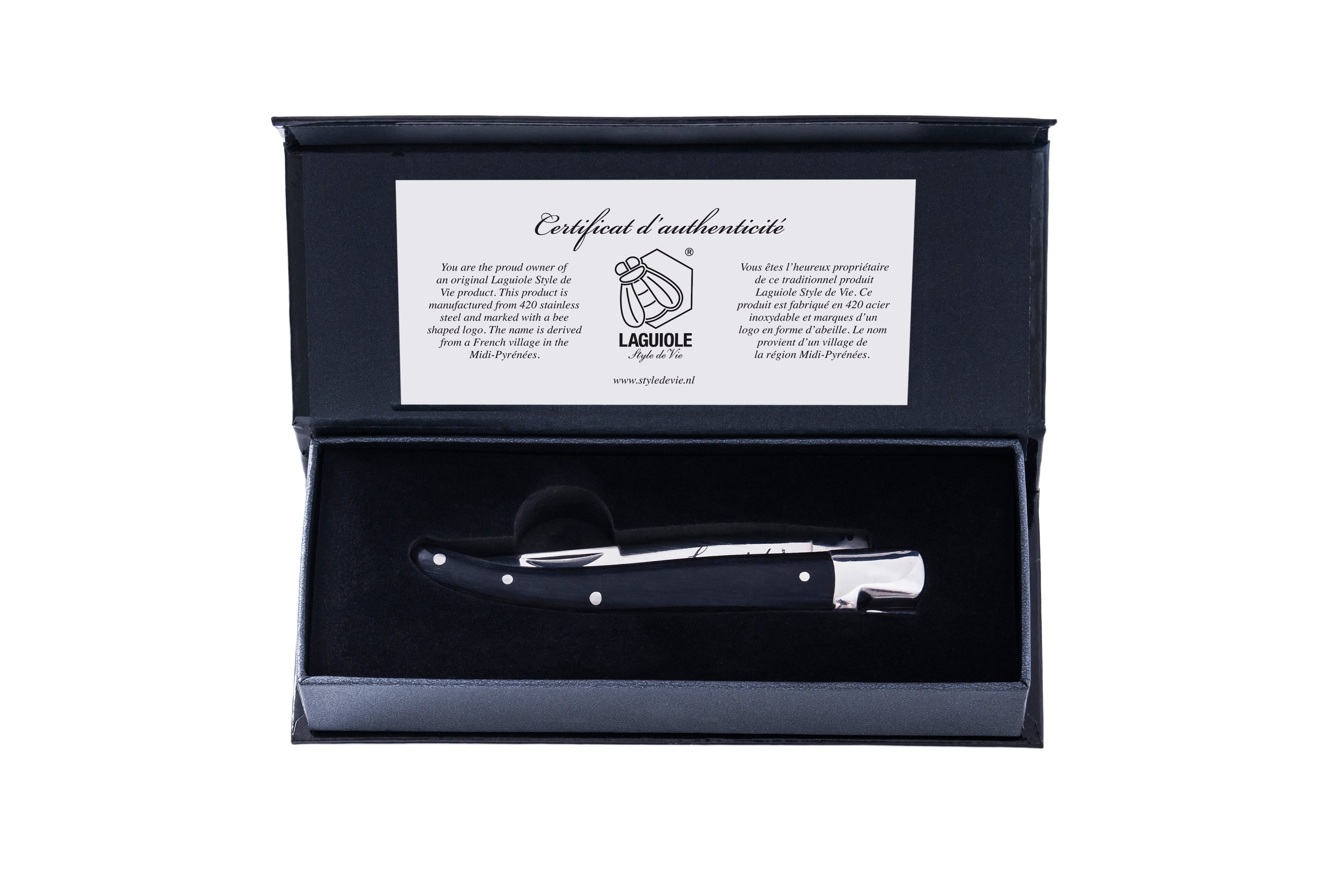 Laguiole Style de Vie Luxury Line Zakmes - Ebbenhout